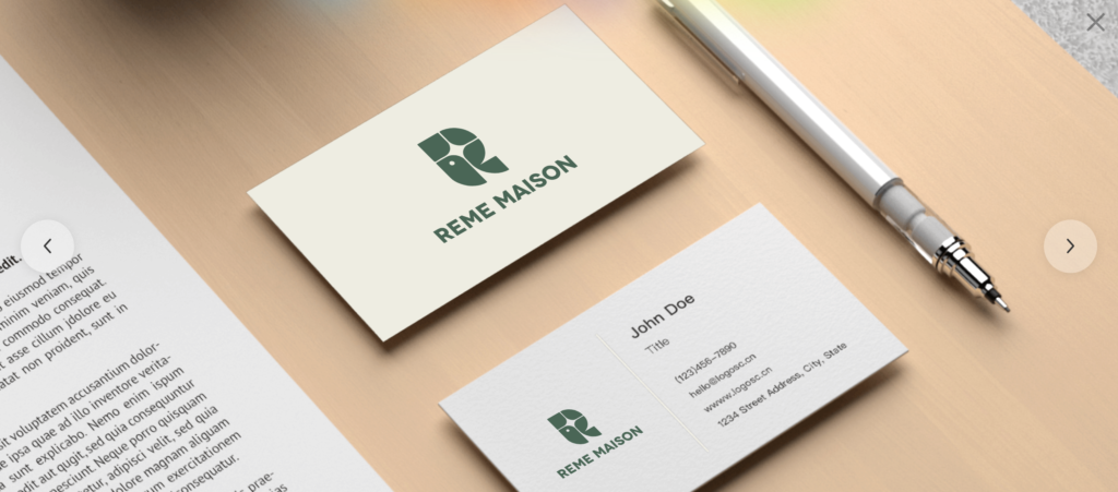 LogoAI 生成的 Reme Maison logo 範例二