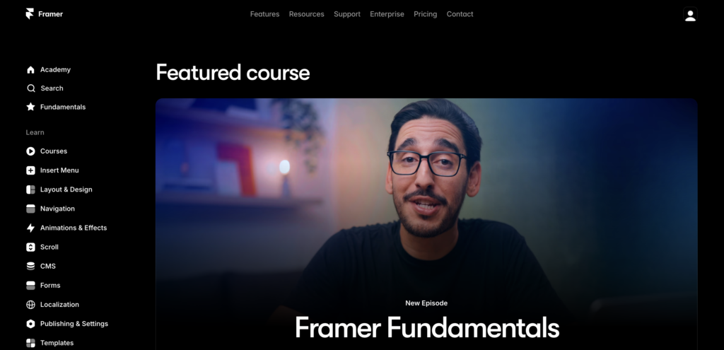 Framer Academy 課程列表